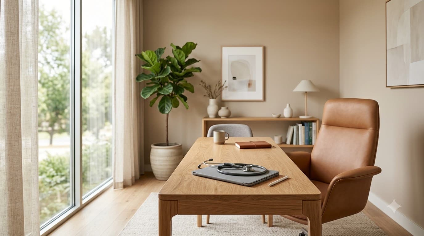 Professional doctor consultation room at DD Clinic